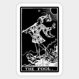 0. The Fool Tarot Card | Obsidian and Pearl Sticker